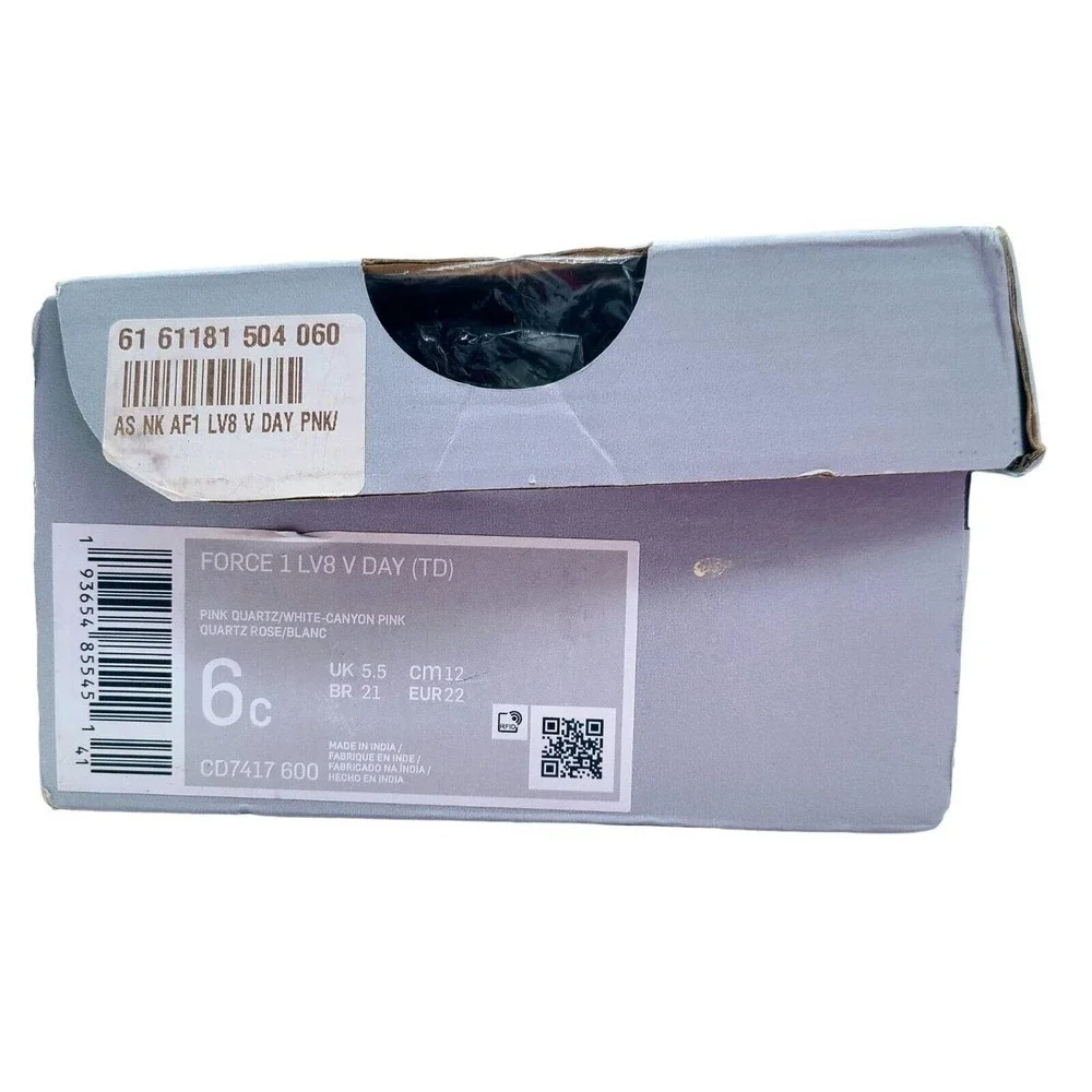 Nike Toddler‎ Baby Air Force 1 TD CD7417 600 Pink Quartz Sneaker Shoe Size 6C